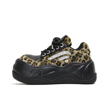 FY SPR Wifi Slip Resistant Height Increasing Low Top Casual Shoes Women's Black Brown