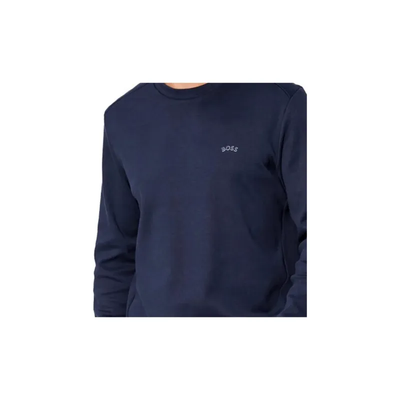 HUGO BOSS Salbo Curved Logo print Sweatshirt-8