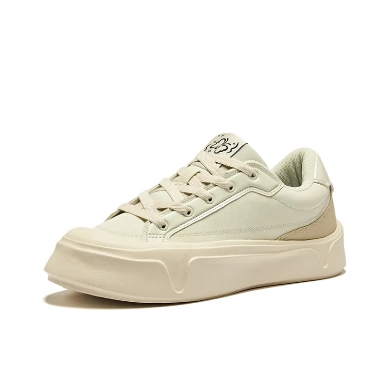 Erke Greenish Dark Purple Anti Slip Wear Resistant Low Top Skateboard Shoes Women's Smoke Green Malt Light Brown-2