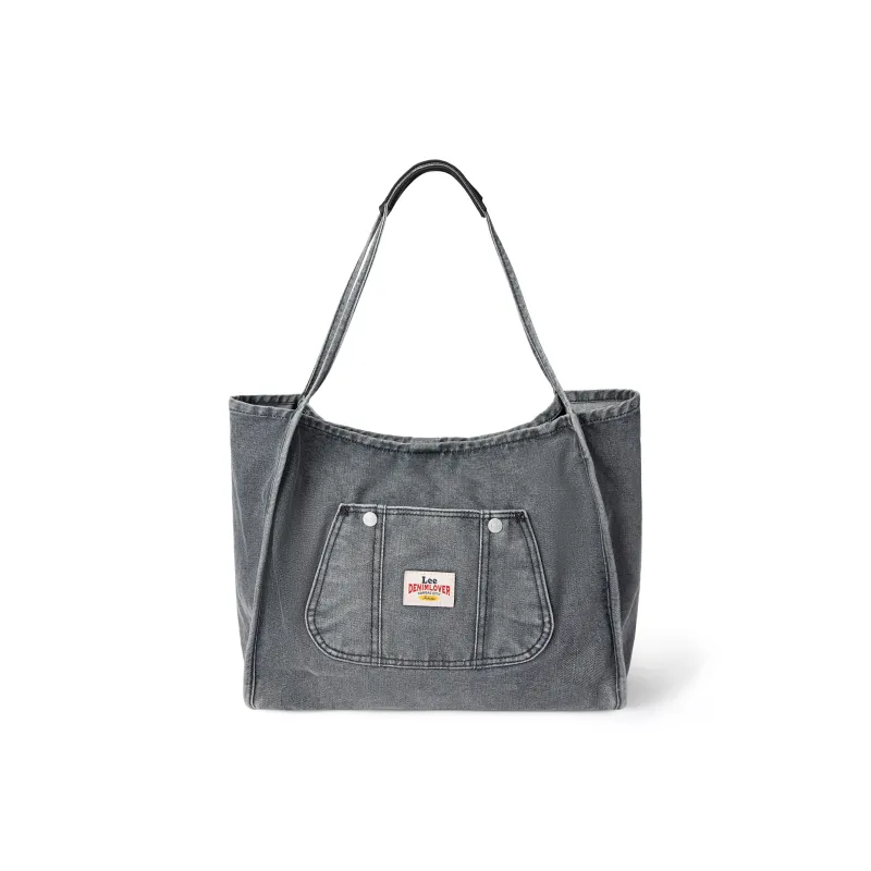 Lee Denim Tote Bag, Shopping Bag, Shoulder Bag Unisex Sand Stone/Vintage Denim Blue/Gray/Peach Pink-8
