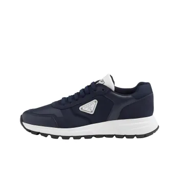 PRADA Triangle-logo Leather Sneakers