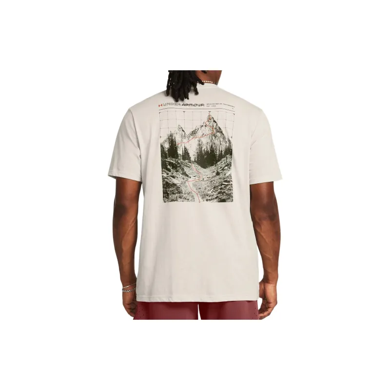 Under Armour UA Reaching Peak T Shirt Men's Ecru-3