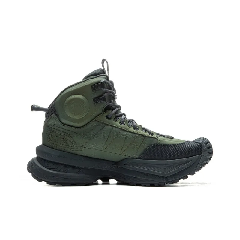 LiNing CF Su Xingchuan Anti-Slip Wear-Resistant High-Top Trekking Shoes Unisex Black Green-1