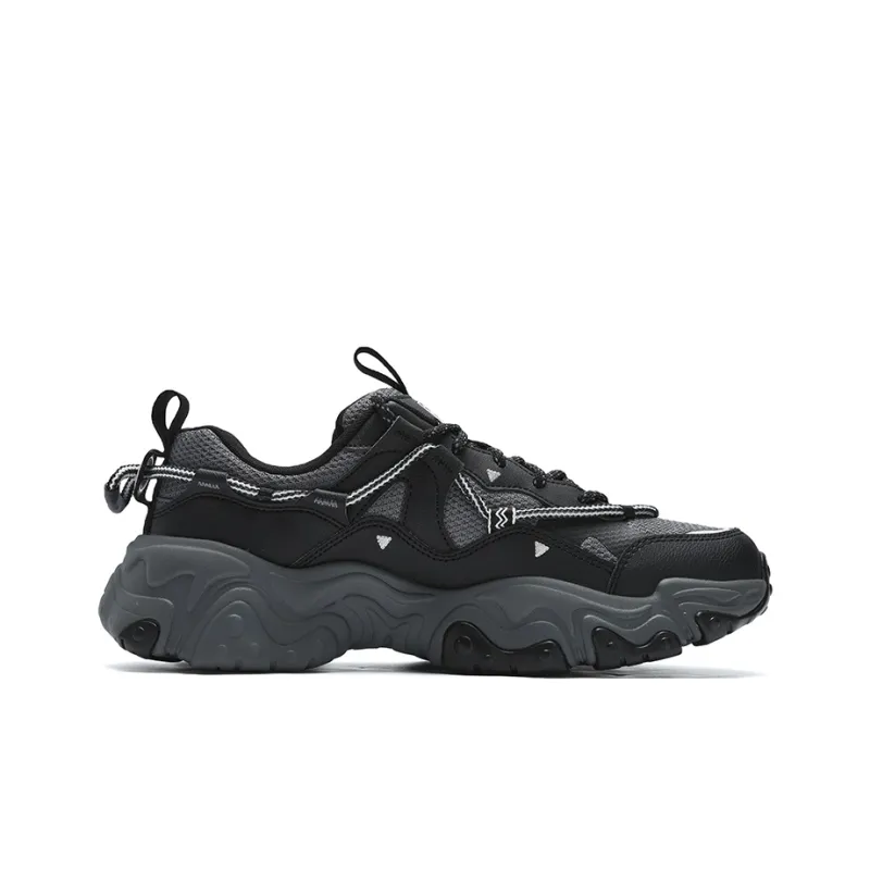 FILA Cat Paw 5th Generation Slip Resistant Moisture Wicking Coverage Low Top Running Shoes Men's Black Gray-1