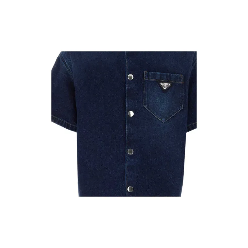PRADA SS23 Shirt Men's Marine Blue-4