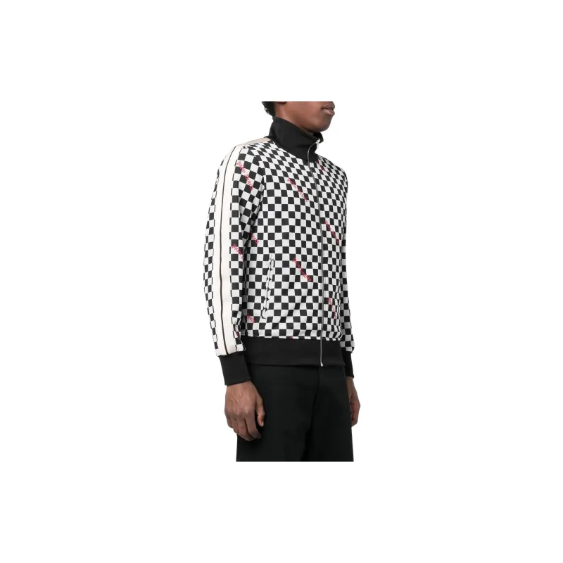 PALM ANGELS Jacquard Damier Classic Track Jacket-3