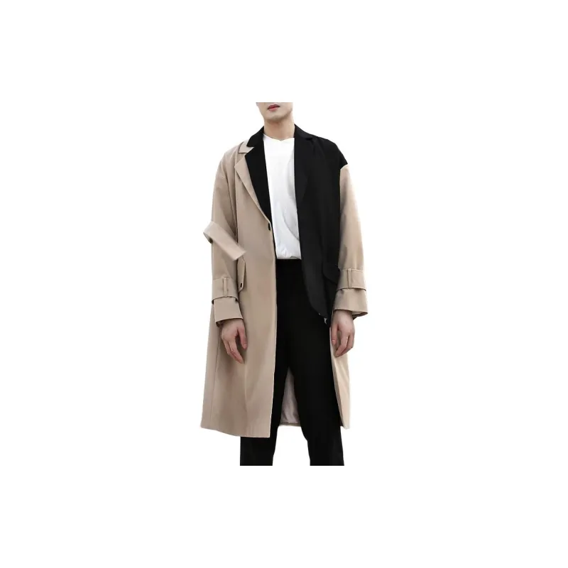 RAYSHOW Trench Coat Men's Khaki-3