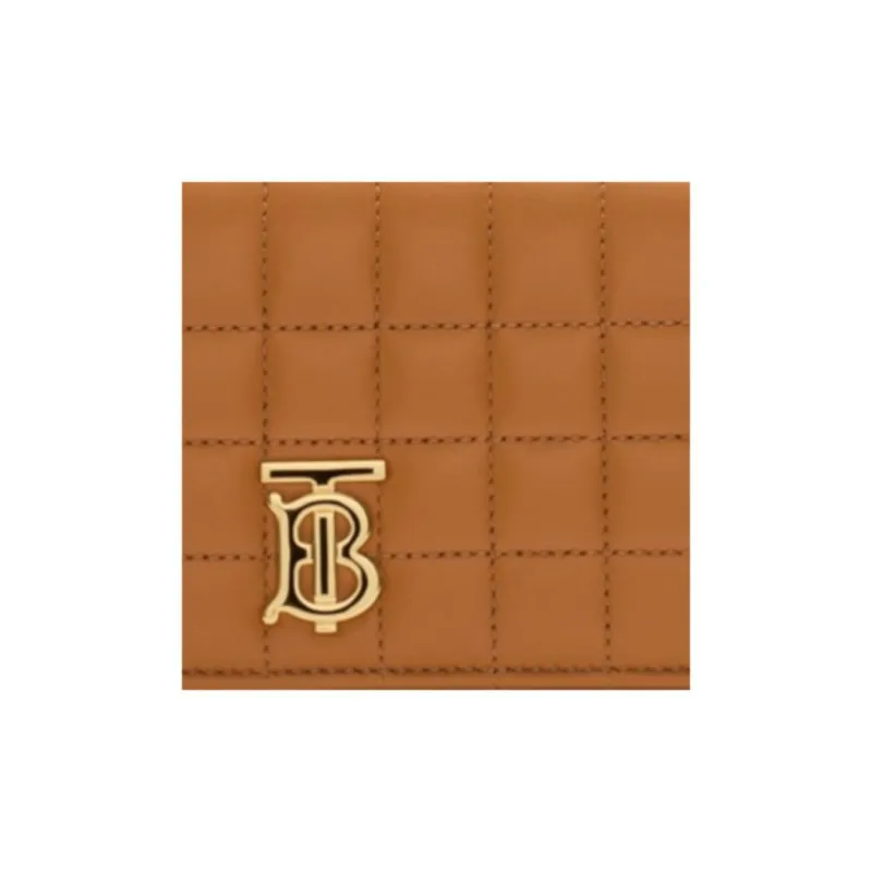 Burberry Lambskin One Shoulder Crossbody Clutches Women's Maple Brown-1