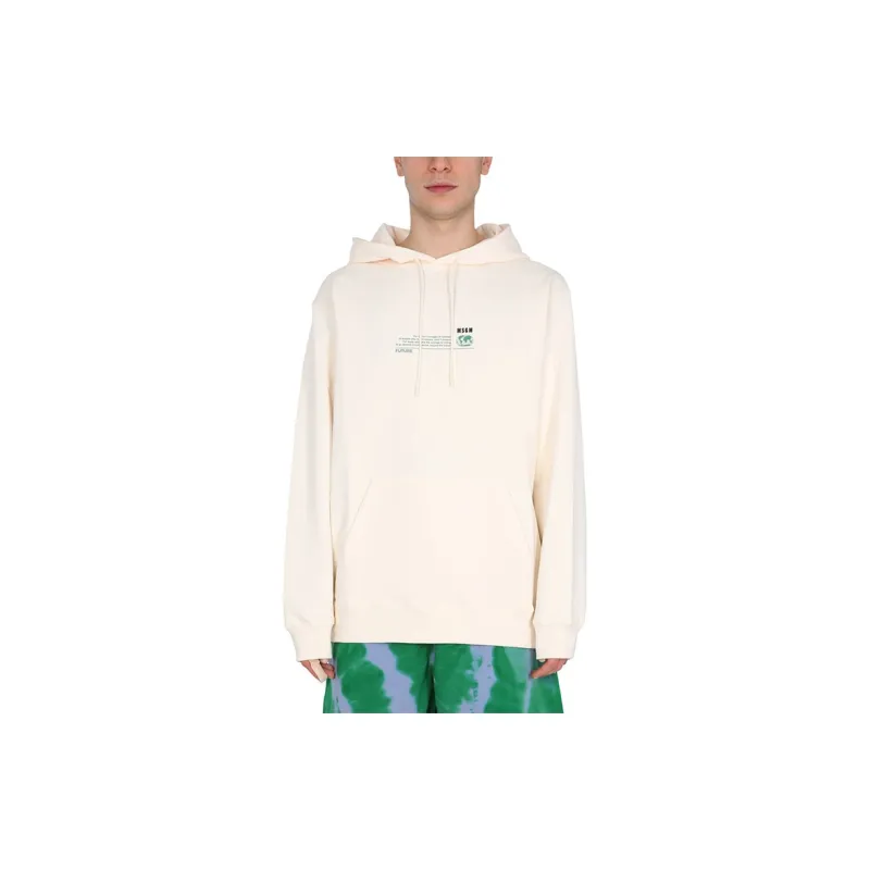 MSGM Fantastic Green Print Hoodie-3