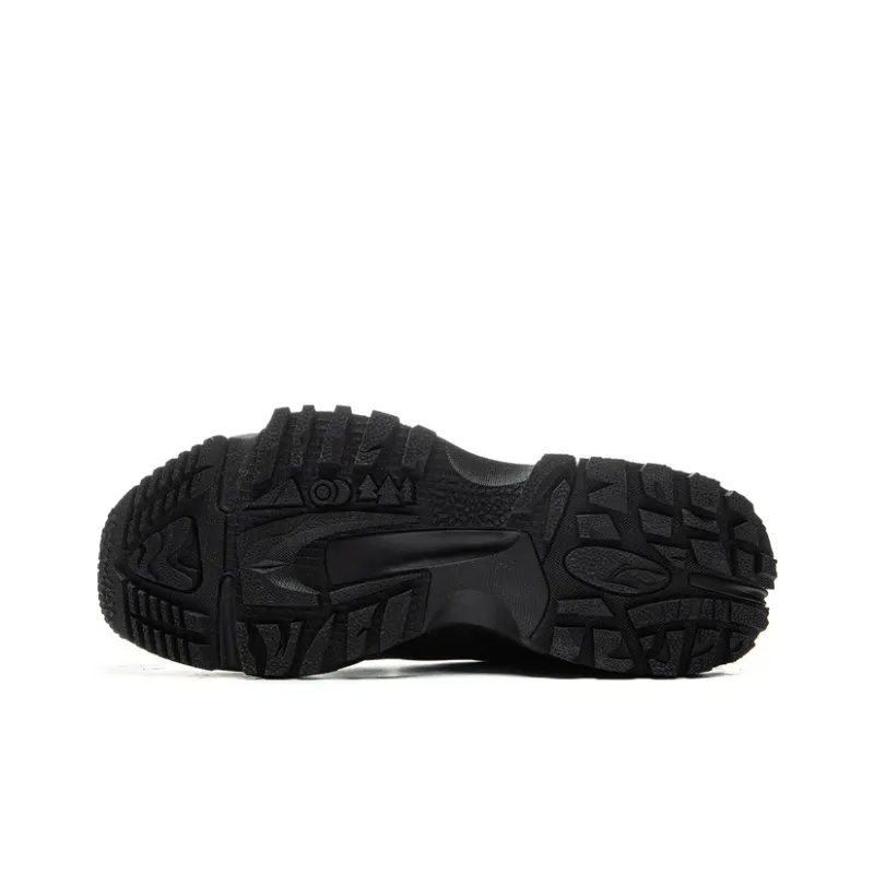LiNing Xingye HIGH Anti Slip Wear Resistant High Top Trekking Shoes Unisex Black-4