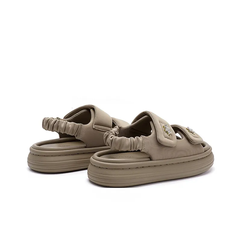 HARSON Beach Sandals Women's Black/Brown-7