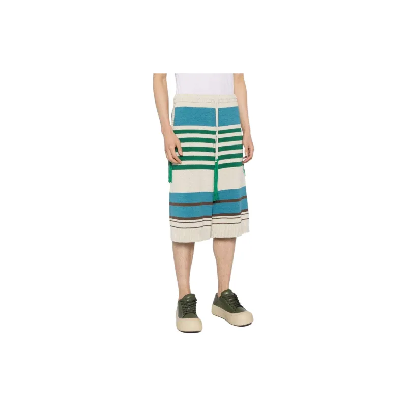 CRAIG GREEN Striped Ribbed knit Shorts-3