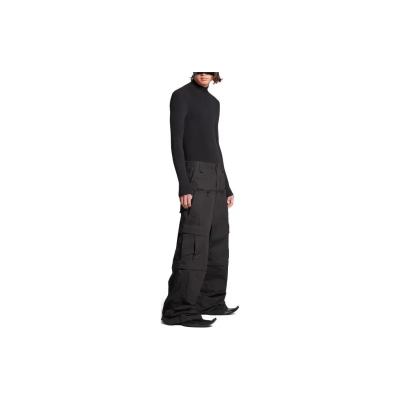 Balenciaga Cut Up Cargo Pants In Black Cargo Pants Unisex Black-3