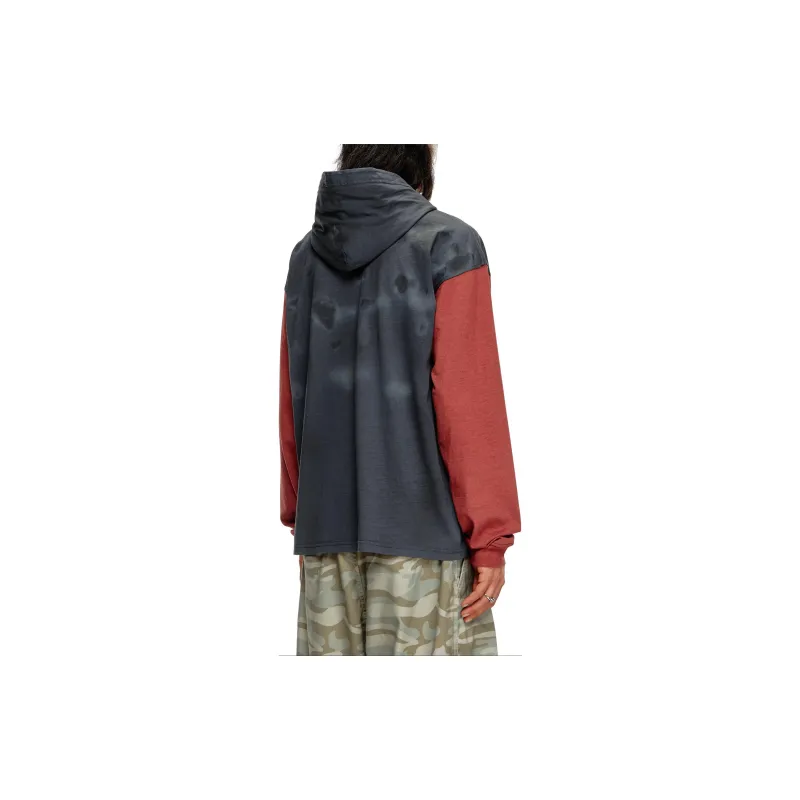 DIESEL T Boxt LS Hood Dirty Effect Hoodie-3