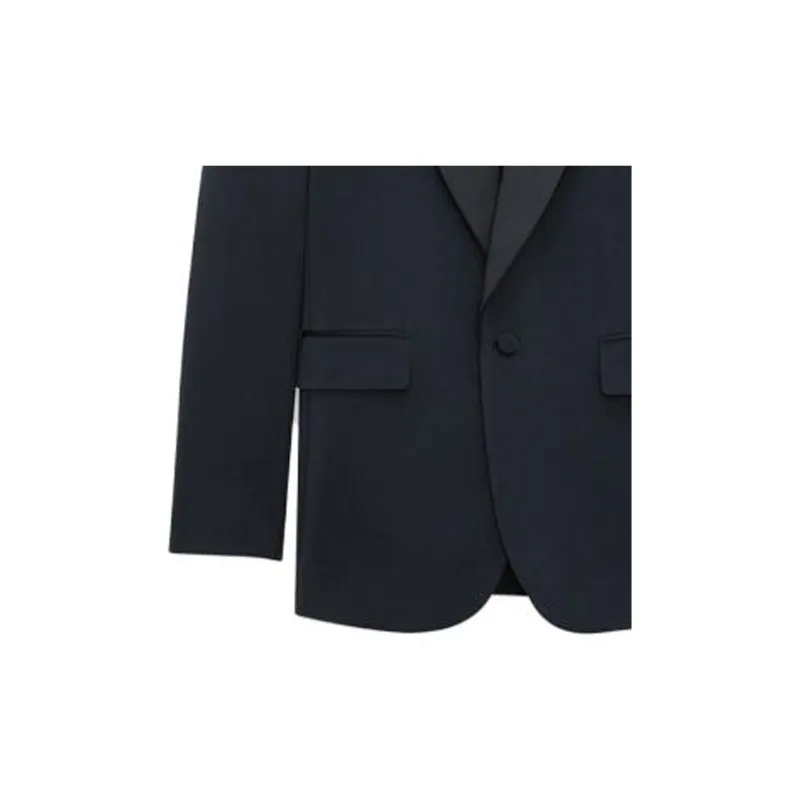 SAINT LAURENT Single-Breasted Tuxedo Jacket-8