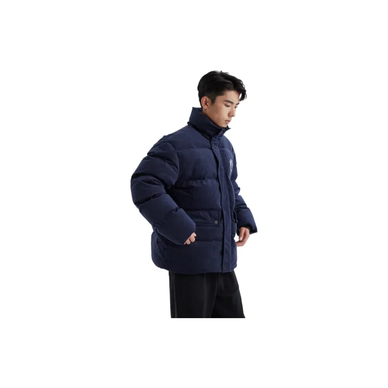 Mitchell & Ness Abstract Pattern Stand Collar Thickened Down Jacket Unisex Blue-3