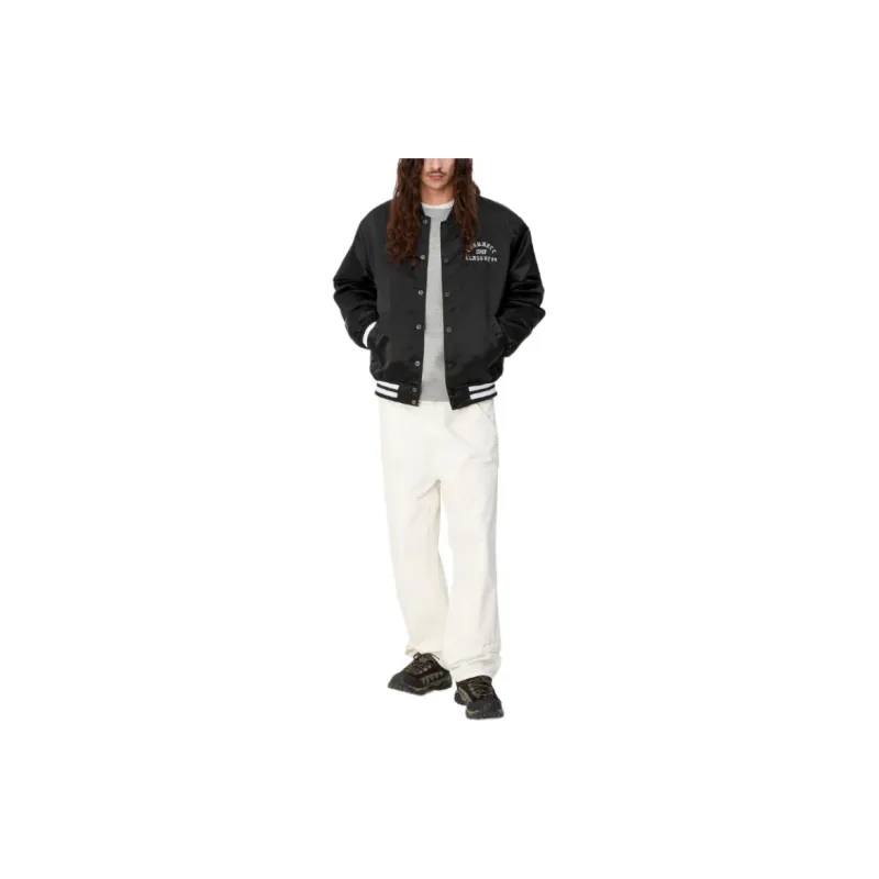 Carhartt WIP SS24 Class Of 89 Bomber Jacket Baseball Jacket Men's Black-5