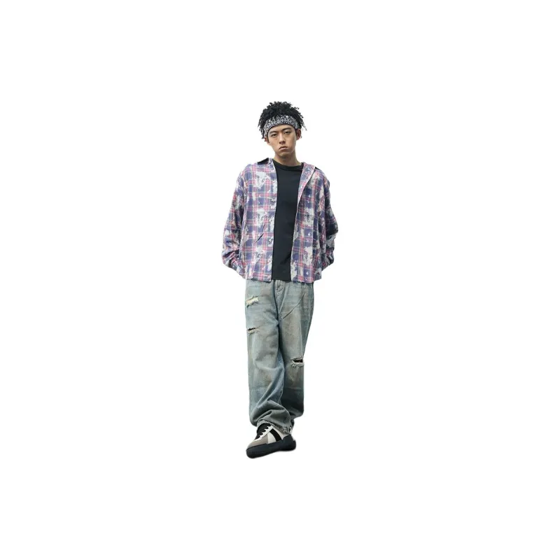 FAKE VINTAGE Shirt Unisex Blue Purple-3