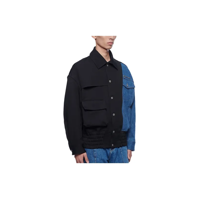 Feng Chen Wang Jackets Men Black Blue-5