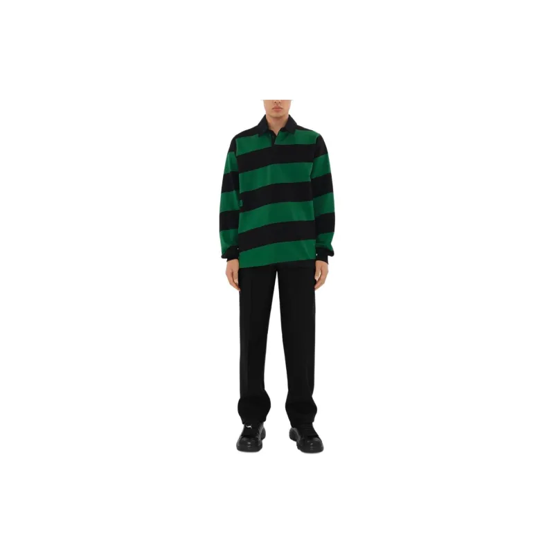 Burberry Striped Long Sleeved Polo Shirt-2