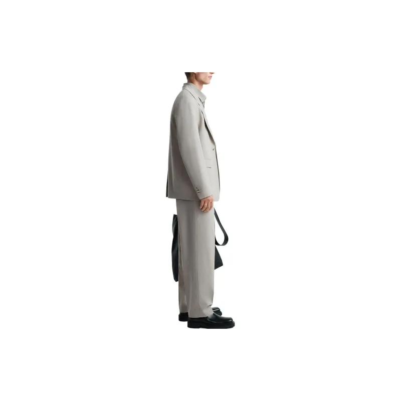ZARA Suit Trousers Men Gray-4