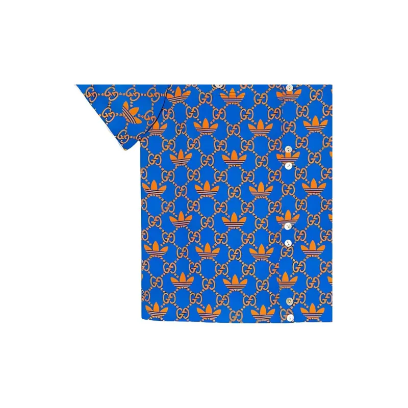 Adidas X GUCCI Shirts Men Blue-5