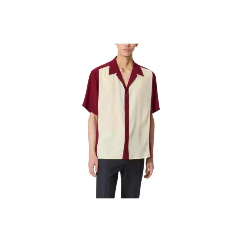Valentino Shirts Men White Red-3