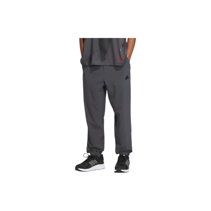 Adidas SS24 Casual Pants Unisex Solid Dark Gray/Black-1