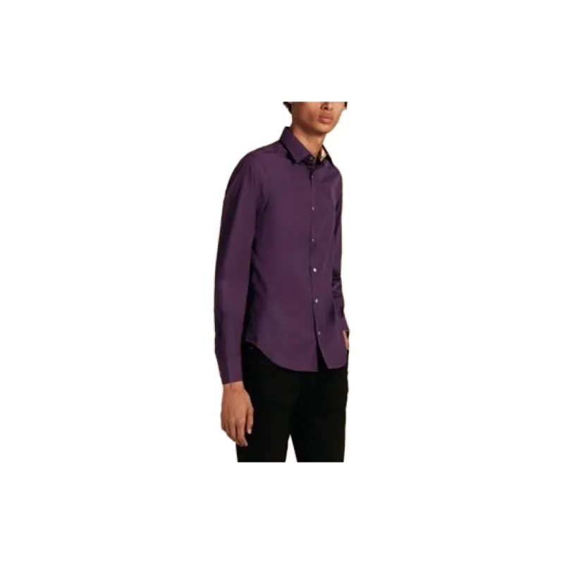 Burberry Shirts Men Purple-1
