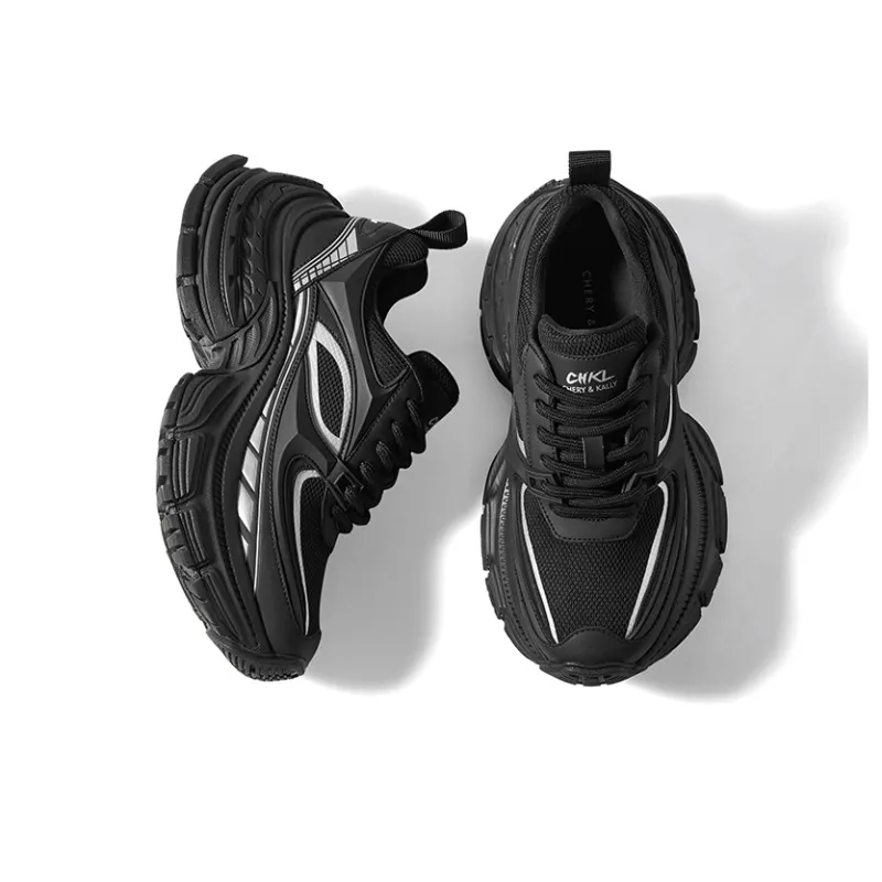 CHERYKALLY Anti-Slip Wear-Resistant Low-Top Chunky Sneakers Women's-4
