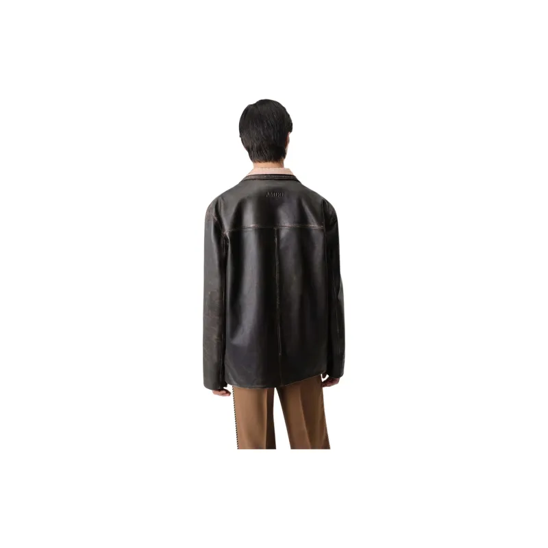 AMIRI Single breasted Leather Jacket-1