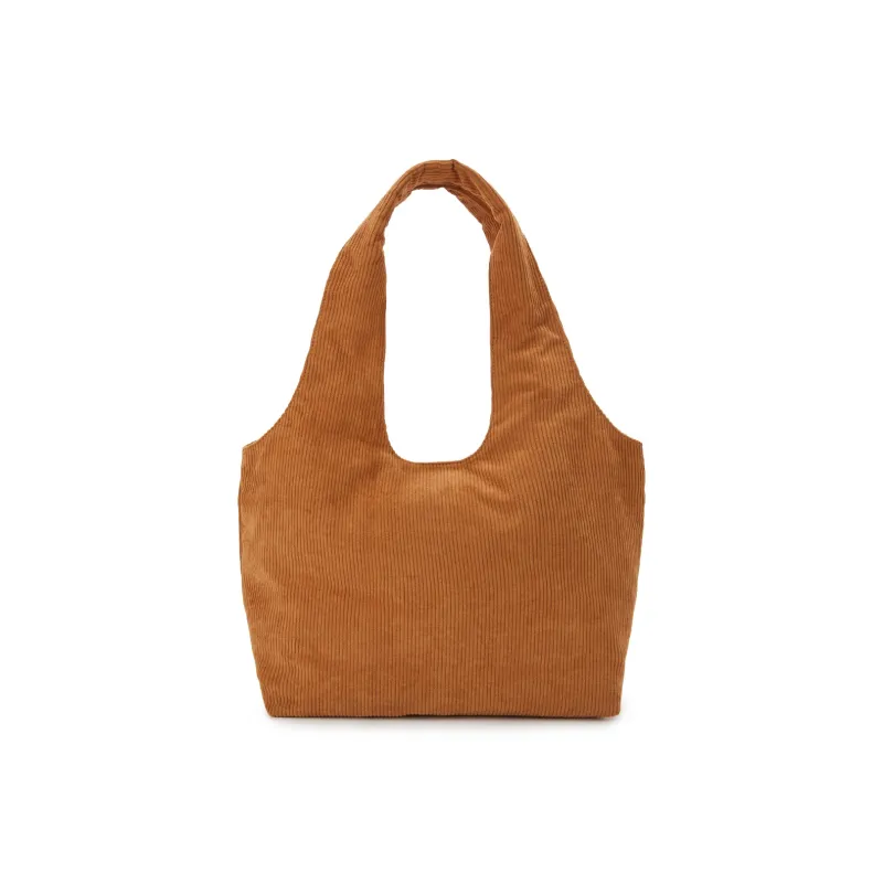 Hotwind Fabric Shoulder Bag Medium Size Women's Beige/Light Brown-1