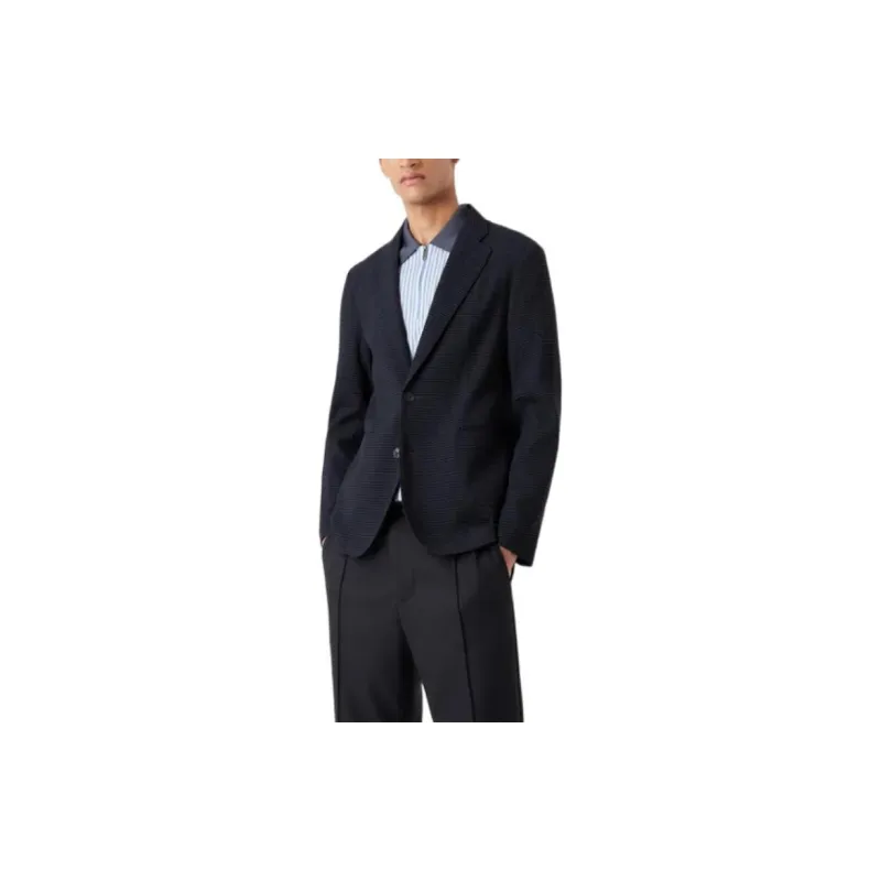 EMPORIO ARMANI FW22 Business Suit Coat Men's Dark Blue-3