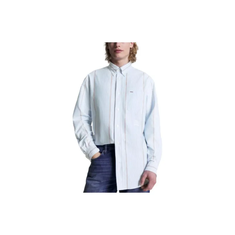 Tommy Hilfiger Shirts Men Blue With White Lettering-1