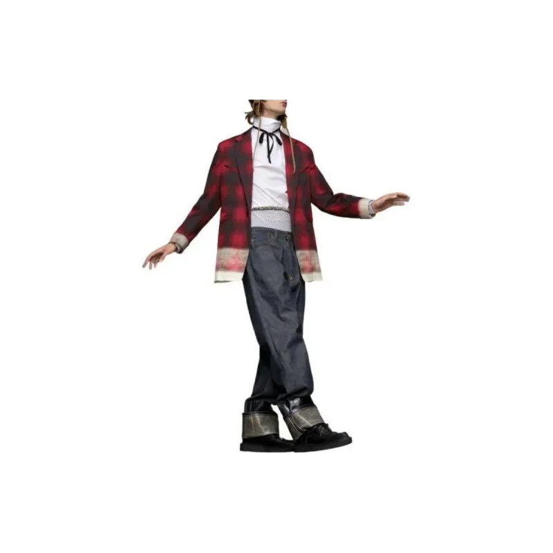 Maison Margiela Pendleton Checked Frayed Hem Jacket-3