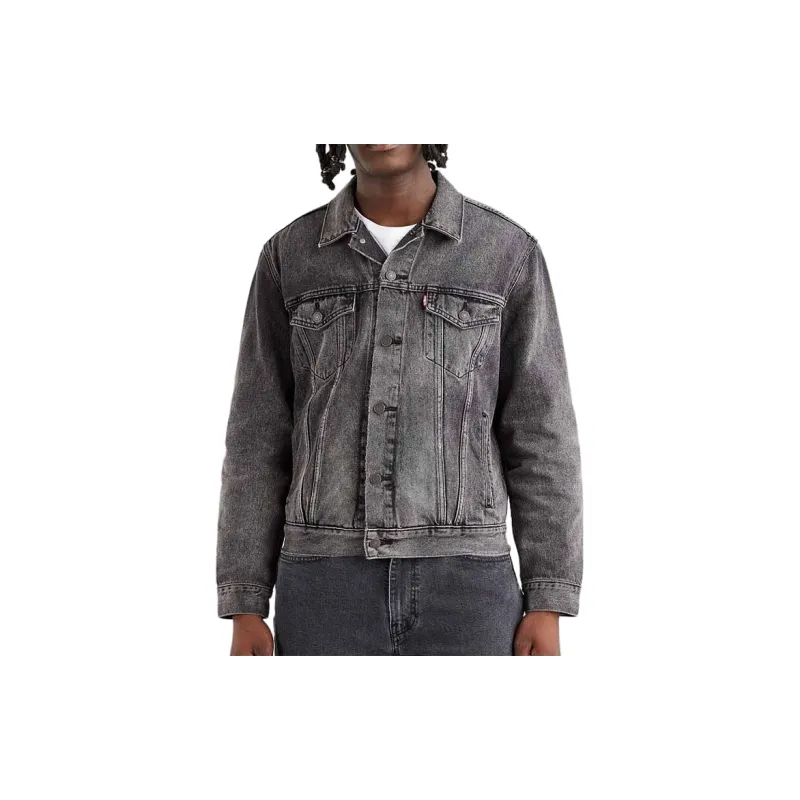 Levis Denim Jackets Men Black-5
