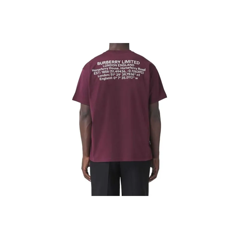 Burberry T-Shirt Men's Burgundy-2