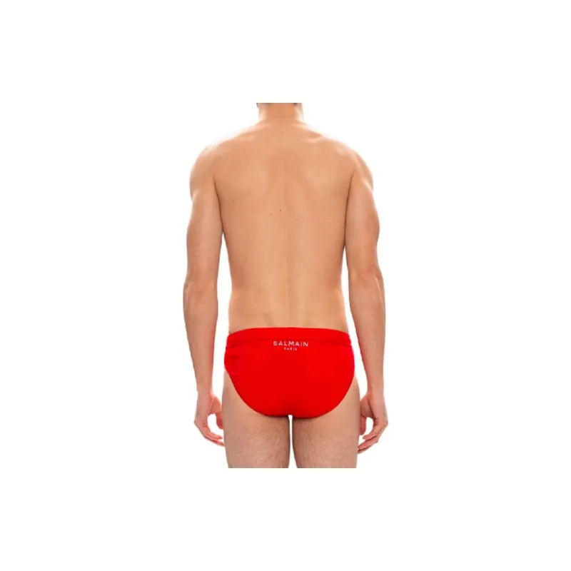 BALMAIN SS21 Casual Shorts Men's Red-3