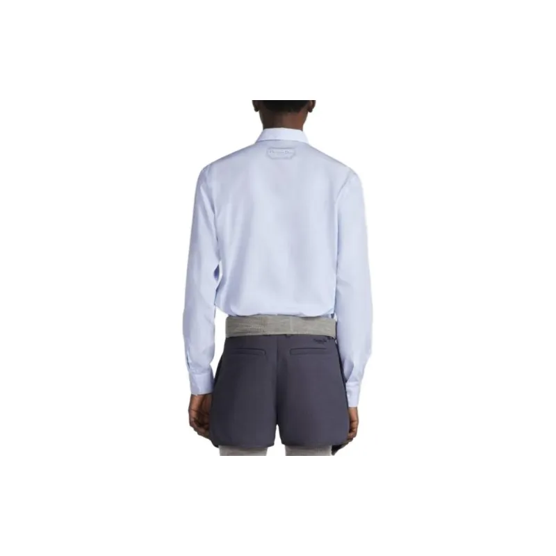 DIOR Shirts Men Blue-3