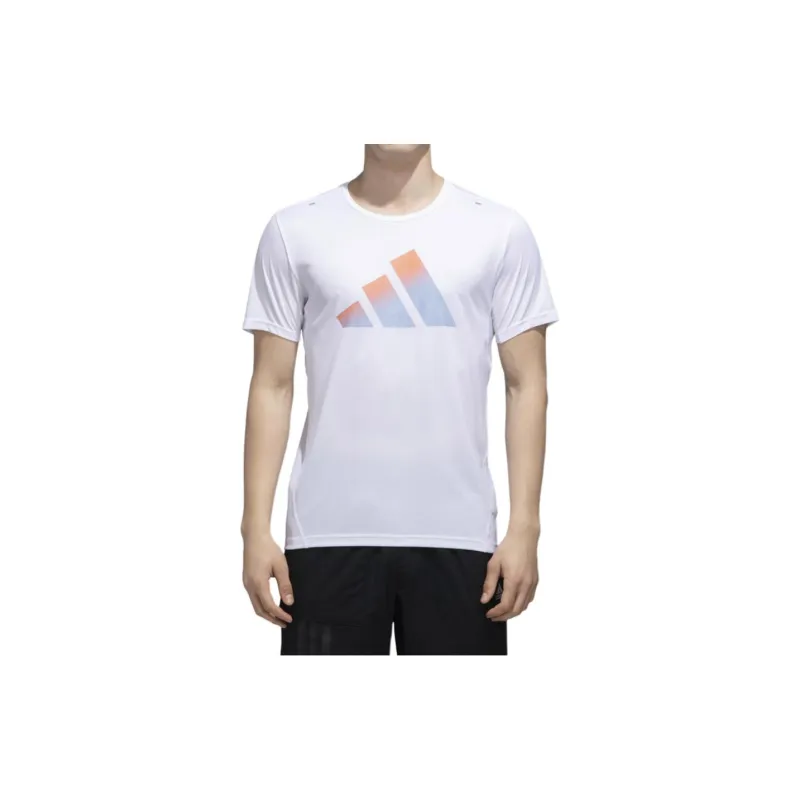 Adidas Run Icons 3 Bar Logo Tee T-Shirt Men's White-4