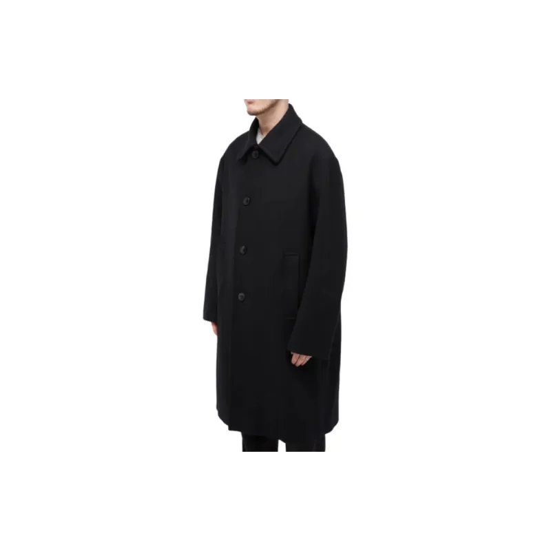 DRIES VAN NOTEN Loose Fit Wool Heavy Coat-3