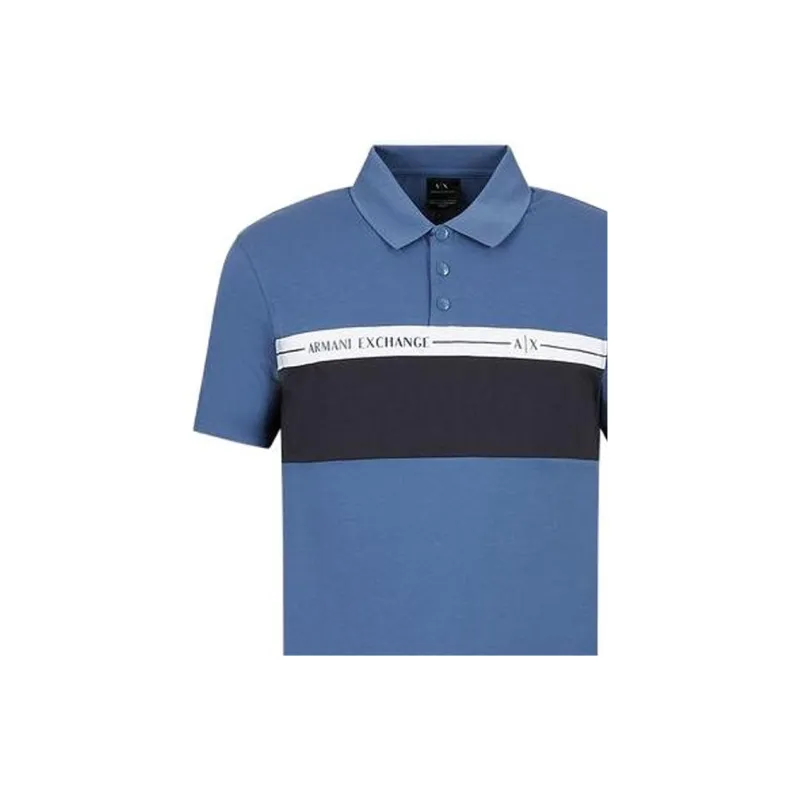 ARMANI EXCHANGE Polo Shirts Men Navy Blue-4