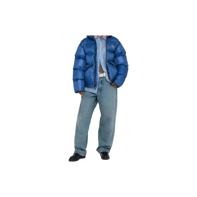 Stussy Down Parka Micro Ripstop Royal Blue L - POIZON