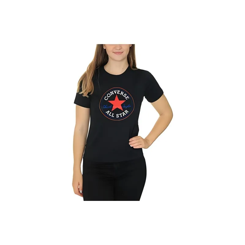 Converse Camiseta Chuck Patch Classic Preto T-Shirt Unisex Black-3