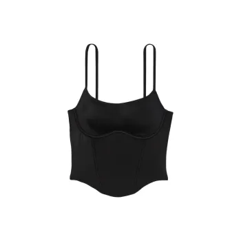 Victoria's Secret PINK Bralettes & Bra Tops The Cinched Micro Corset Top/PB Bra Women's Pure Black
