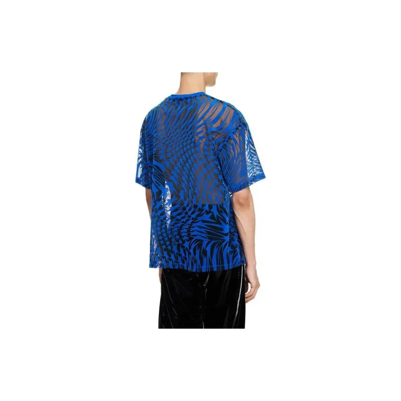 Mugler H&M Swirling Star Mesh T shirt Mens-2