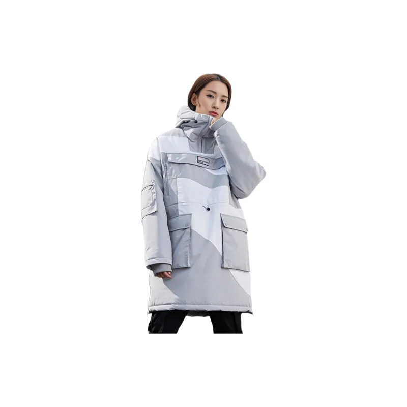 LiNing Puffer Jackets Men Snow Gray-2