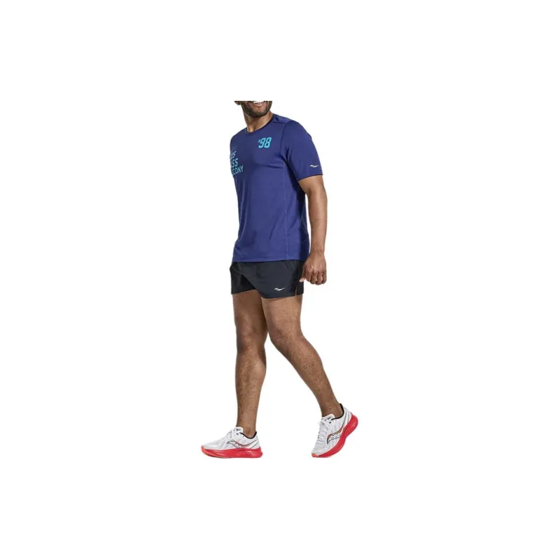 Saucony Stopwatch Graphic T Shirts Men Purple-1