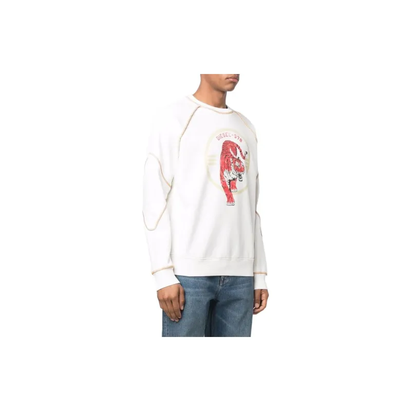 DIESEL Sweatshirts Men White-3