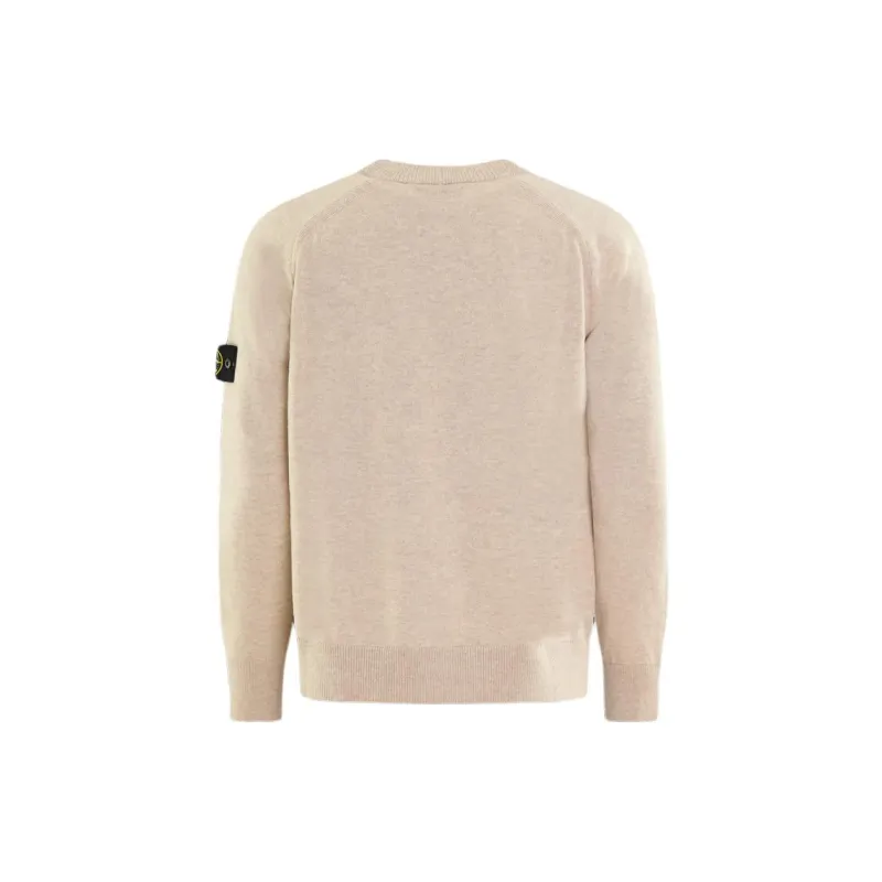STONE ISLAND Compass Patch V-Neck Knitted Cardigan-1